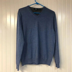 Calvin Klein 100% Merino Wool Crewneck Sweater Large Thick Knit pullover